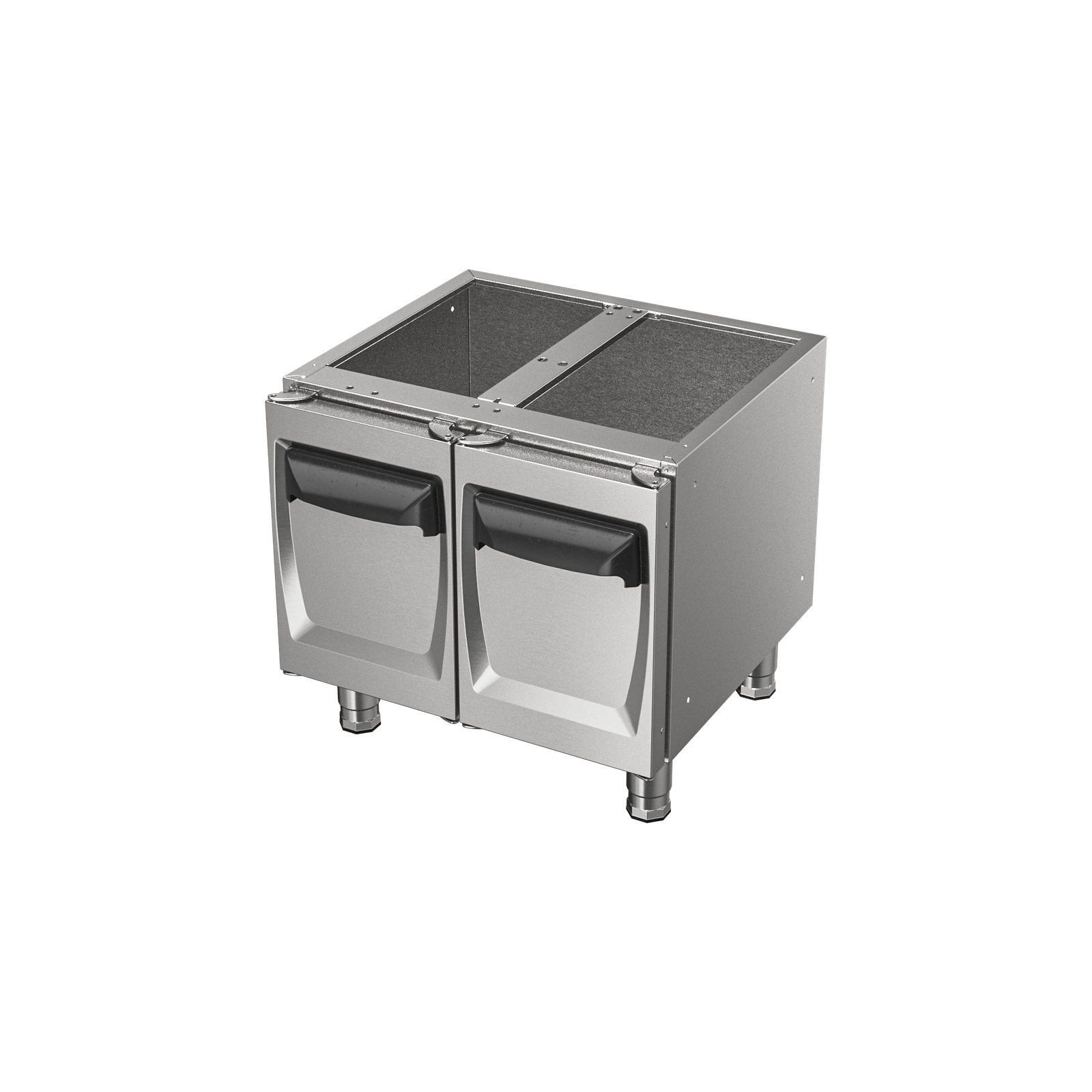 Commercial Stainless Steel 2-Drawer Side-by-Side Chef Base