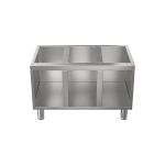 Open Commercial Stainless Steel 3-Compartment Chef Base