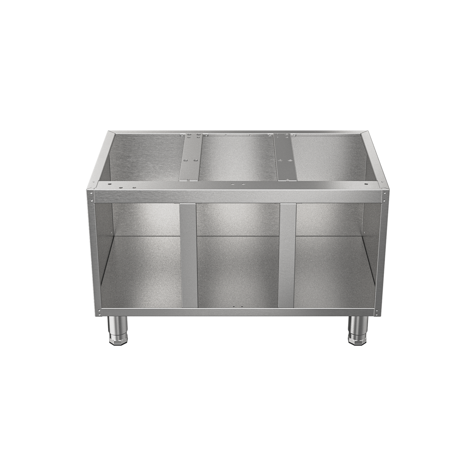 Open Commercial Stainless Steel 3-Compartment Chef Base